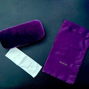Authentic Purple Gucci Eyeglass Case